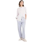 Max Mara Light Pink Edmea Button Down Blouse Medium Striped Mandarin Collar NEW Photo 13