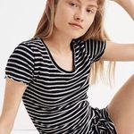 Madewell Ruffled PJ Tee in Stripe Size XS Photo 0