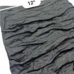 Nicole Miller ARTELIER Sandy Black Metallic Ruched Skirt Size 4 Photo 5