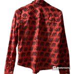 J.Crew  Elephant Print Button-Up Shirt XS – Coral Pink & Navy Blue, Boho Style Photo 2