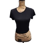 Antistar  Crop Top Womens Size S Black Ribbed Fitted Minimalist‎ Streetwear Photo 1