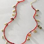 Free People Marson Belly Chain Red NWT Charm Necklace Bohemian Layering Charms Photo 0