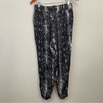 Nation Ltd  Black Snakes Print Satin High Rise Pull On Jogger Pants Size Small‎ Photo 7