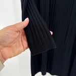 Uniqlo ‎ Lightweight Black Ribbed Open Front Long Cardigan Sweater Duster Small Photo 3