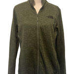 The North Face  Womens Fleece Jacket Green Zip Up Long Sleeve Size XL Photo 0