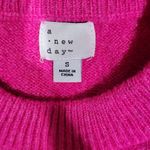 A New Day *5/$25 Sale* Hot Pink Crewneck Sweater sz S Photo 2