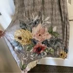 Cost Plus World Market Grey Floral Embroidered Maxi Dress Photo 8