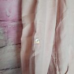 Sigrid Olsen  PALE PINK 100% LINEN LONG LINE TUNIC POCKET TOP SMALL OVERSIZED Photo 4