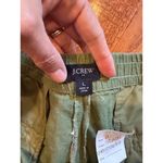 J.Crew  Olive Green Drawstring Waist Elastic Patch Pockets Shorts Large Photo 2