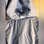 Women's NWOT Light Blue Rain Utility Jacket M Hood zippered pockets side vents Size M Photo 6