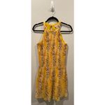 Anthropologie MAISON D' AMELIE Yellow Pleated Floral Mini Dress Photo 0