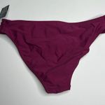 California Waves Wine Hypnotic Optic Strappy Hipster Bikini Bottoms. Size S Photo 3