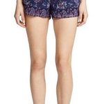 Joie  Ciri Floral Printed Silk Shorts In Dark Navy Size Medium Photo 0