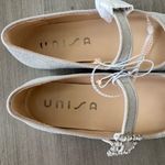 Unisa Embellished Buckle Mary Jane metallic silver Flats size 5.5 NWT $60 Photo 7