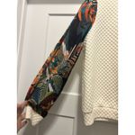 Fate Cream Quilted Crew Neck Sweatshirt Size Medium Preppy Floral Woven Sleeves Photo 4