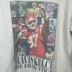 Gildan Travis Kelce Taylor Swift Eras Tour Graphic Pullover Crew Sweatshirt size M Tan Photo 1