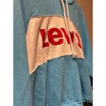 Levi's ‎ Color Blocked Cinched Aqua Sweatshirt Size M Photo 2