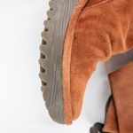 Anthropologie ’s Fly London Suede Yama Rust Orange Ankle Booties Womens 36 US 5.5 Photo 5