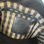 Brighton VINTAGE Satchel Croc Leather Handbag Purse 133757 Black & Brown Photo 7