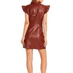 BB Dakota by Steve Madden Lima Faux Leather Mini Shirtdress Cognac Photo 2