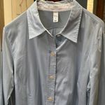 Old Navy Women's Vintage  Baby Blue Soft Long Sleeve Button Down Shirt size XL Photo 3