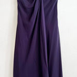David's Bridal Strapless Bridesmaid Dress Women's Asymmetrical Purple Sz 4 Photo 0