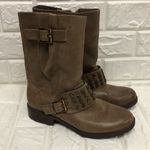 Jessica Simpson Jessica‎ Simpson Skylare Tan Leather Biker Boots Size 6M  L2601 Photo 4