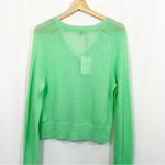 RE/DONE NWT 60S Wool Alpaca Knit Button Down Cardigan Sweater in Spearmint Photo 7