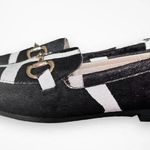 ALFANI Step N Flex Calf Hair Loafers With Brass Horse Bit Detail Size 6 | EUC White Photo 6