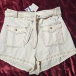 Free People NWT  Ynez Retro Tie Waist Pocket Shorts Size L Photo 5