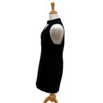 Amanda Uprichard  Mini Dress Lg Black LBD Deep V Choker Sleeveless Glam Cocktail Photo 5