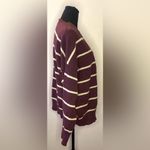 Belk - Purple with cream-white striped‎ plus size Cardigan Size 0X Photo 1