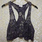 Urban Outfitters purple embroidered vest swallow birds floral small like new Photo 3