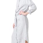 frame denim FRAME STRIPED BLUE WHITE LONG LINEN DRESS XXS Photo 2