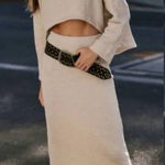 Free People  Milley Reversible sweatshirt Maxi Skirt Set Dusty Himalayan NEW Photo 0