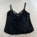 Maidenform Vtg 34 US S Babydoll Black Top Satin Lace Fairycore Coquette Festival Photo 4