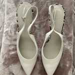 Guess Ivory Slingback Snake Skin Heels Size 7.5 Photo 10