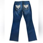  Women’s Darkwash ARIAT Jeans 29 X 33 TURQUOISE Embellished Long EUC Photo 6