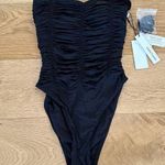 Sanctuary  - Beach Goddess Excess Shirr Banded Mio One Piece Swimsuit in Black Photo 0