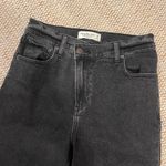 Abercrombie & Fitch Abercrombie Black Washed High-Waisted Jeans Straight Leg Cross Waist Photo 2