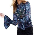 Free People  | L’Amour Velour Sequin Bell Sleeve Top SP Photo 4
