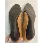 Naturalizer  Brown Leather Low Wedge Peep Toe Shoes 7W Bin2 Photo 5