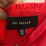 En Saison Hot Pink Poplin Puff Sleeve Babydoll Mini Party Dress Women's size XS Photo 1