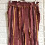 New Look  striped linen loose pants with‎ belt Photo 3