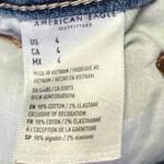 American Eagle  Super Stretch Blue Distressed High Waisted Denim Jean Shorts 4 Photo 4