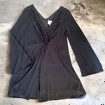 Cinq à Sept Cecil twist front bell sleeve dress black witchy Photo 0