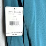 Free People Salt n Peppa Ruched Sleeve Blouse L Jade New With Defect Photo 6