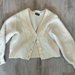Tally Weijl Cardigan White faux Alpaca Wool like material Photo 0