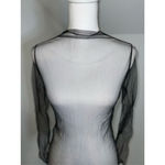 Women’s Mesh Rave Goth Sheer Grunge Punk Top Small/Medium Black Photo 4