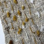 Textured Boho Tan Brown Rectangle Scarf Neutral Earthy Fairy Tassels Poms Y2K Photo 2